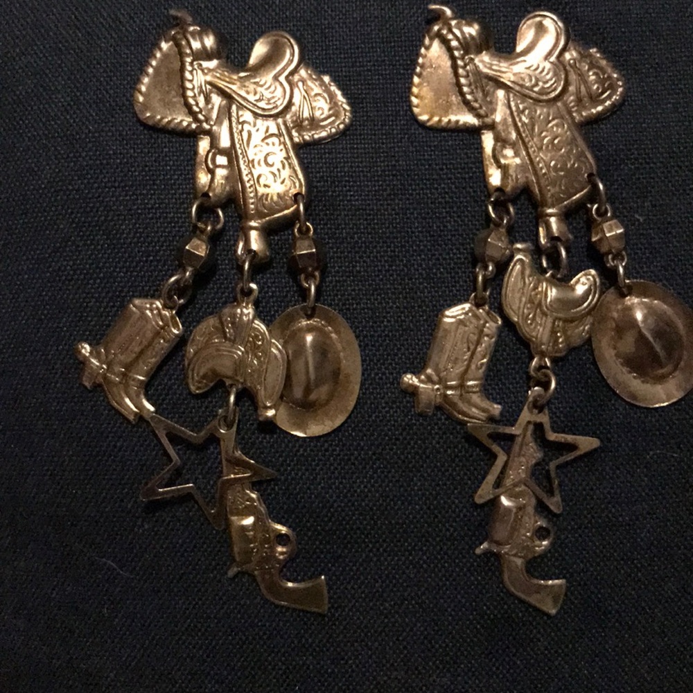 The cowboy way earrings one of a kind